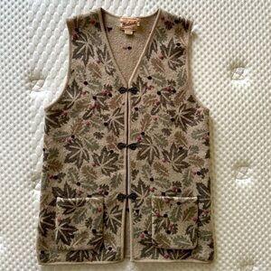 Woolrich Maple Leaf Wool Sweater Vest- Size M